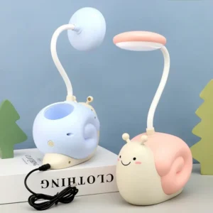 Cute Snail LED Desk Lamp – Light Up Your Space with Adorable Charm! - Blue