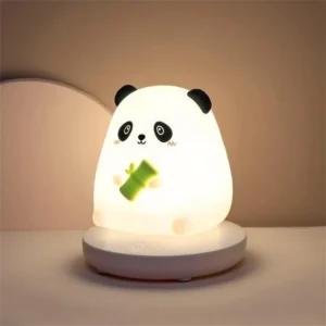 Mini Panda Night Light – Touch Control LED Lamp | 3 Brightness Levels | USB & Battery Powered | BPA-Free Silicone