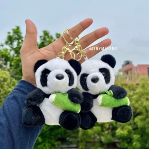 Plush Panda 3D Keychain – Cute Panda Bag & Key Charm Gift for Kids & Friends