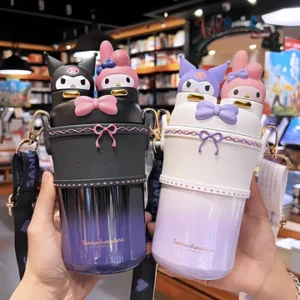Sanrio Insulated Dual Bottle – My Melody & Kuromi Edition