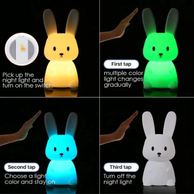 Sitting-Bunny-Silicone-Night-Light-6