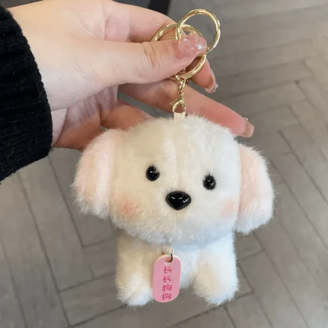 Wiggling-Tail-Plush-Dog-Keychain-7