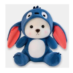 Full Hooded Blue Teddy Bear 30cm – Super Soft Plush Toy for Kids & Babies | Cute Cuddly Stuffed Animal for Gifting & Room Décor