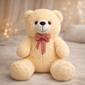 Luxury Cream Teddy Bear – Premium Valentine Gift for Girlfriend & Wife | Teddy Bear with Ribbon | 3.5 Ft