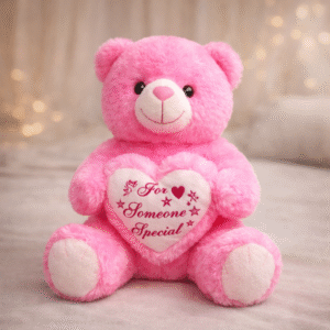 Teddy Bear with Heart – Romantic Valentine Gift for Someone Special Girls, Kids, Boys | 2.5 Ft Pink |